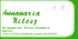 annamaria milesz business card